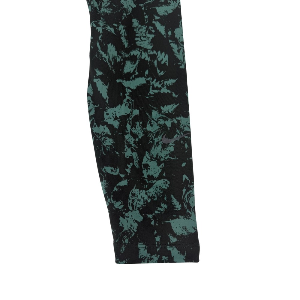 Nike One Women's High-Waisted 7/8 Printed Leggings Green New Size M FZ3229-338 - Picture 2 of 7